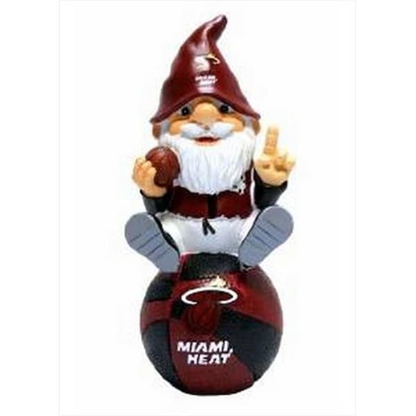 Forever Collectibles Miami Heat Gnome Sitting on Team Logo GNOMEBKTMIALG - main